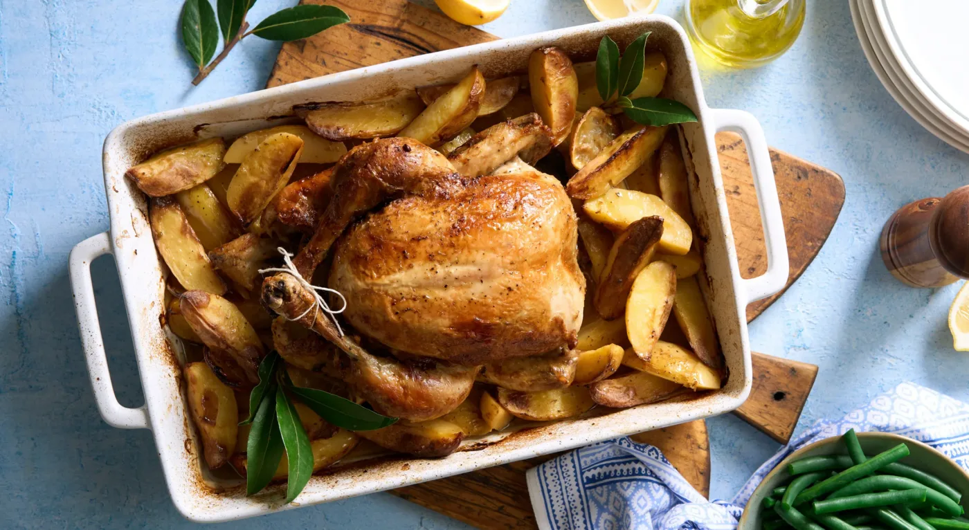 Greek Style Roast Chicken & Potatoes